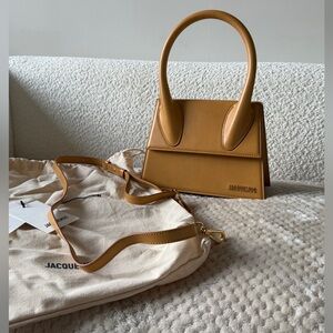 Jacquemus Tan Mini Bag with Unique Handle
